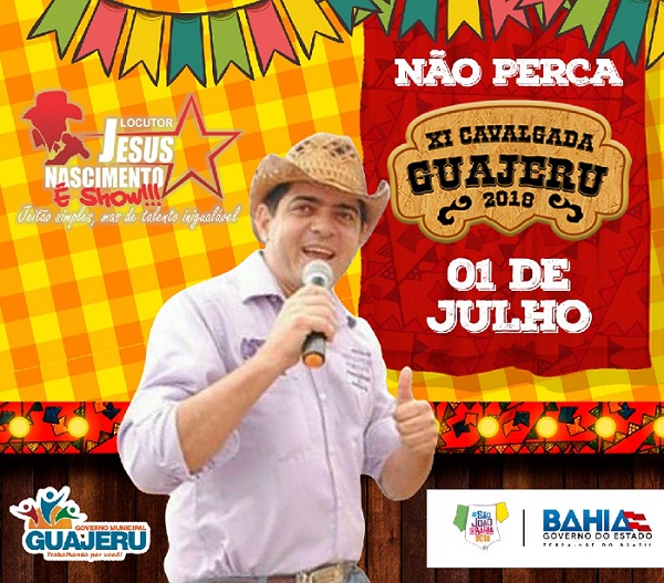 XI Cavalgada de Guajeru acontece dia 01 de julho, na programação dos festejos de São Pedro