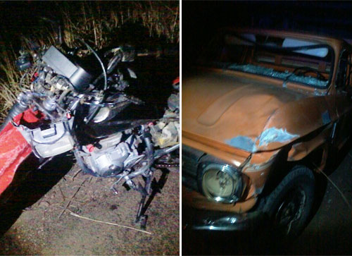 Motociclista morre após colisão com caminhonete C-10