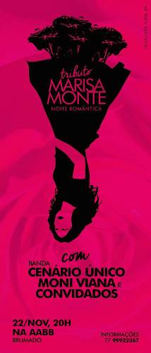 Tributo Marisa Monte em Brumado confirmado para 22 de novembro