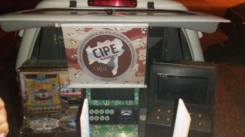 Cipe Sudoeste apreende máquinas caça-níqueis em Vitória da Conquista