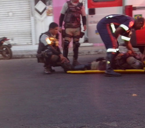 Policial se fere após cair da motocicleta enquanto fazia ronda