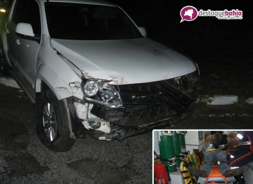 Falta de sinalização e iluminação foi motivo de mais um acidente na rotatória do Anel Viário.