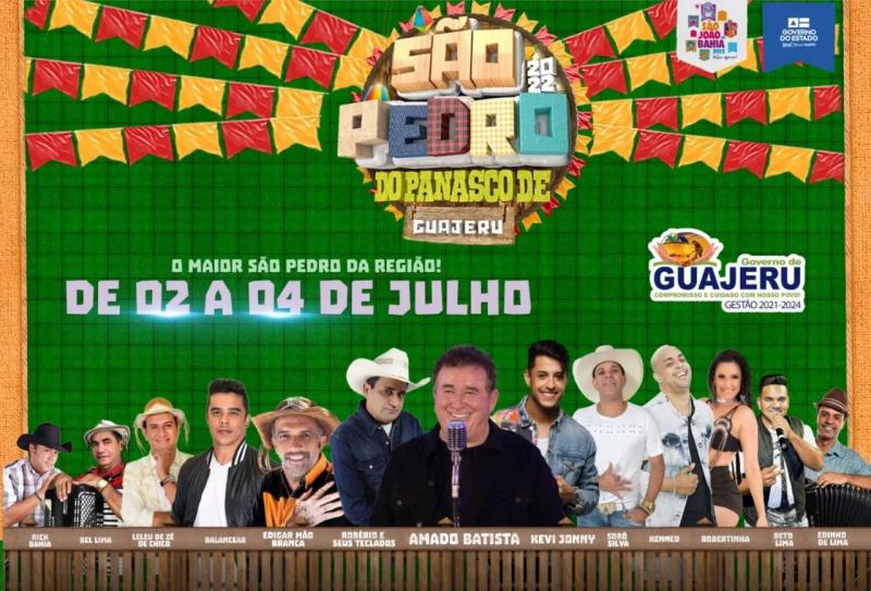 Prefeitura de Guajeru divulga grade completa das atrações do São Pedro