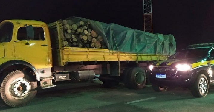 Caminhão que transportava ilegalmente madeira da Mata Atlântica é apreendido na Bahia