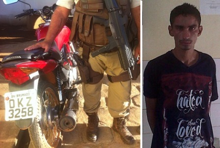 MOTOCICLETA ROUBADA EM BRUMADO É RECUPERADA PELA POLÍCIA MILITAR DE LIVRAMENTO