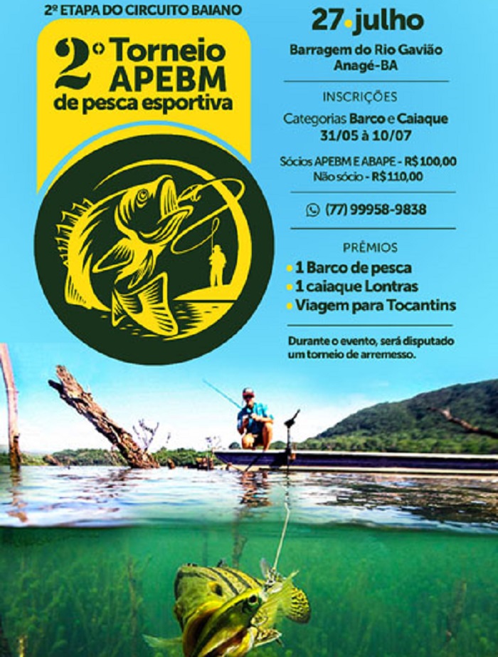 Associação de Pescadores Esportivos de Brumado e Microrregião realiza 2º Torneio de pesca esportiva em Anagé