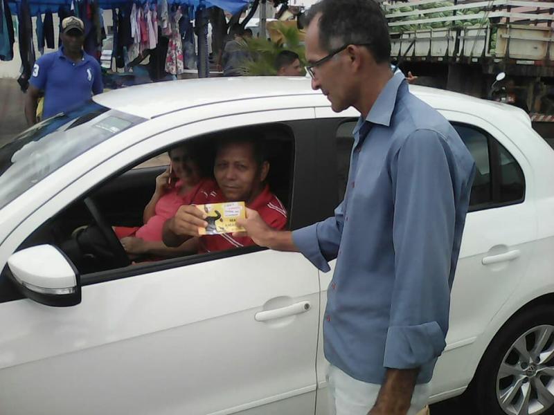 Maio Amarelo: Blitz e simulação de acidente é realizada no Centro de Maetinga