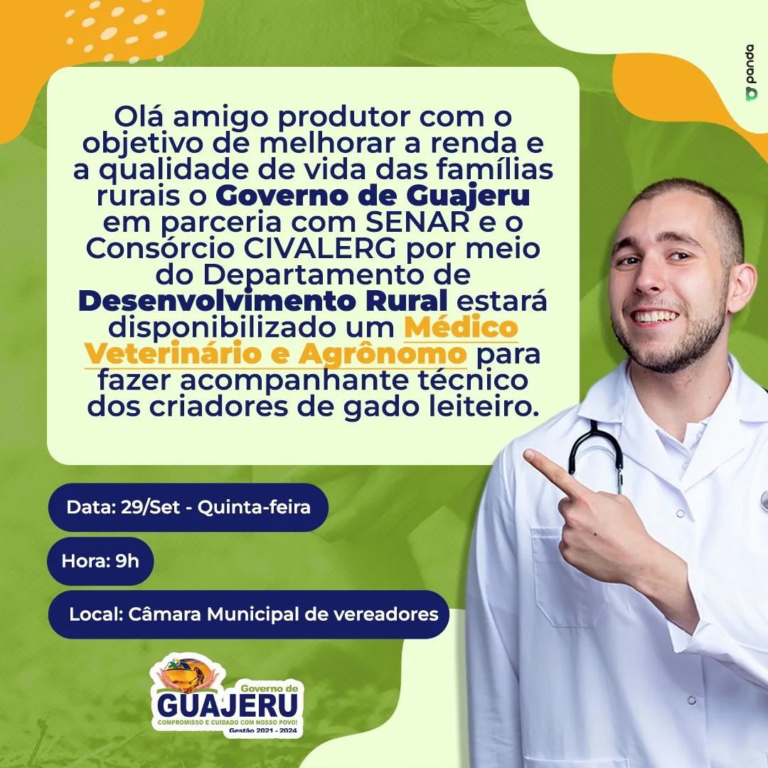 Governo de Guajeru disponibilizará médico veterinário e agrônomo para acompanhar produtores do município