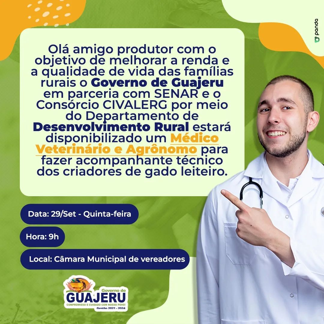 Governo de Guajeru disponibilizará médico veterinário e agrônomo para acompanhar produtores do município 
