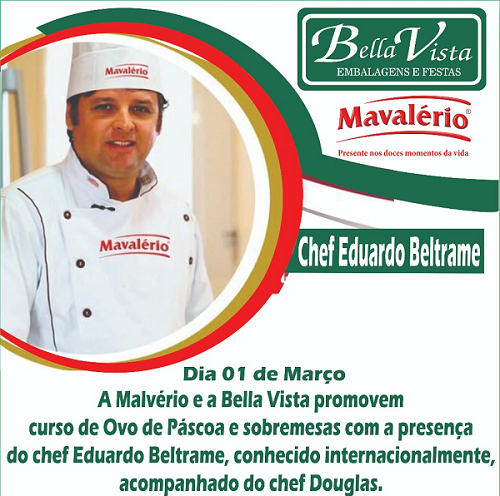 Bella Vista promove curso de sobremesas e ovos de páscoa com chef renomado em Brumado; saiba mais 