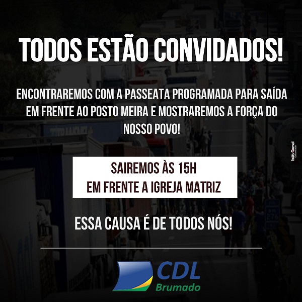 CDL de Brumado convida população e comerciantes para passeata na tarde de hoje (28)
