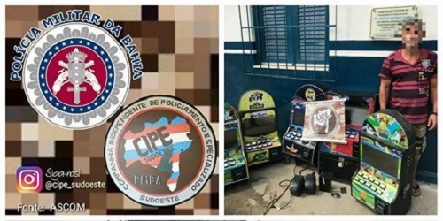 MÁQUINAS DE CAÇA NÍQUEIS SÃO APREENDIDAS EM LIVRAMENTO