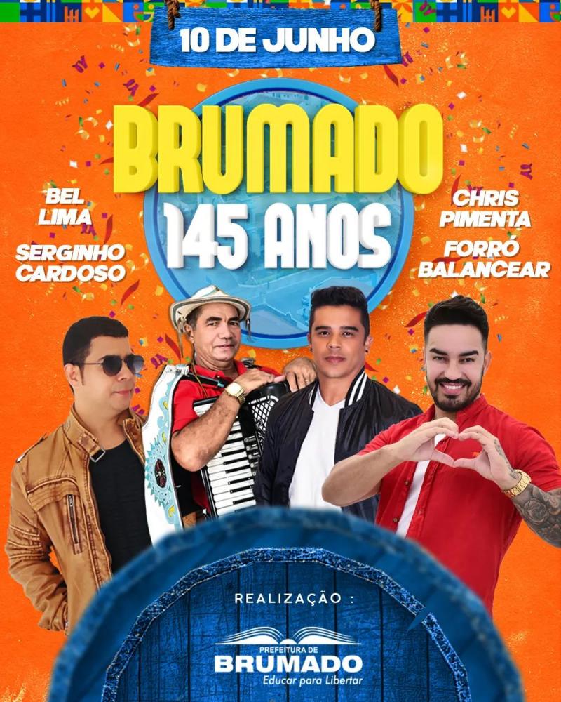 Prefeitura de Brumado divulga grade de aniversário da cidade e confirma realização do São Pedro