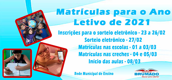 Brumado: Inscrições para sorteio de vagas nas escolas municipais têm início dia 23 de fevereiro