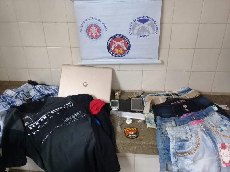 Menor é apreendido com drogas e objetos roubados após arrombar diversas lojas em Brumado
