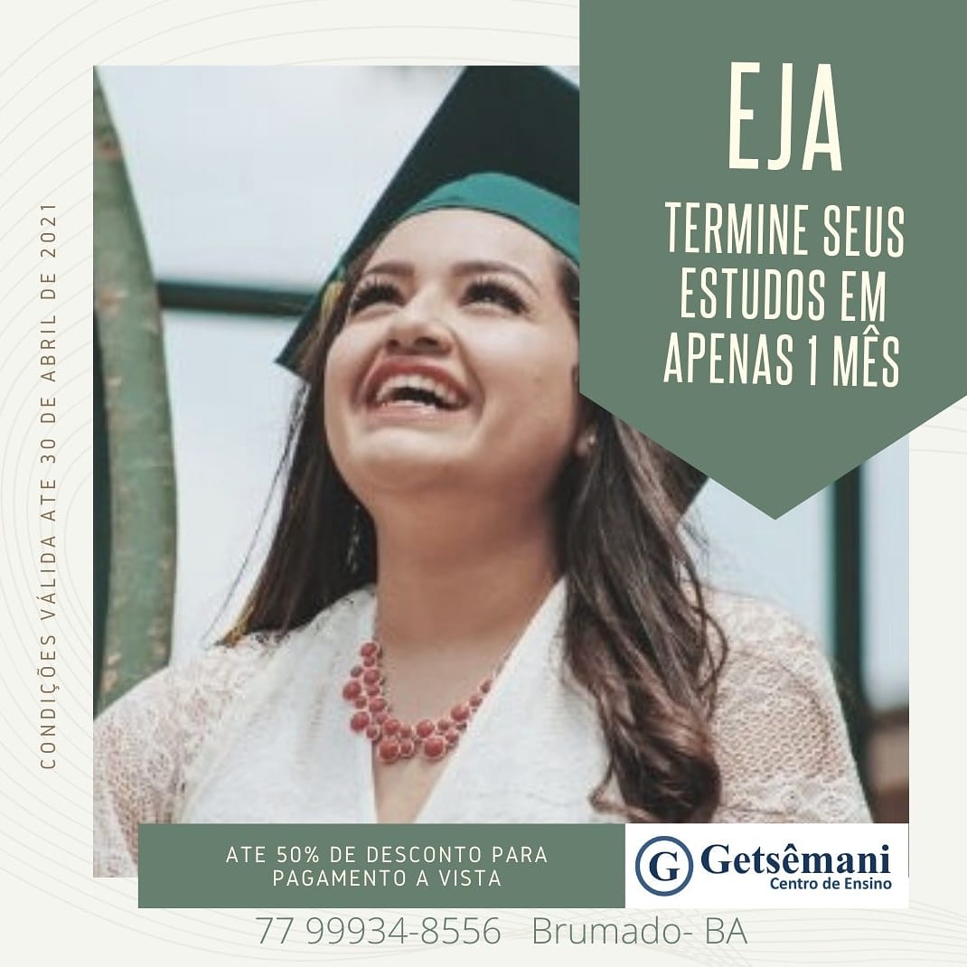 Brumado: Faça EJA EAD e conquiste seu tão sonhado diploma na Getsemani Educacional