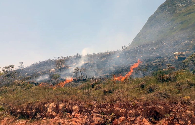 Incêndio atingiu região da Chapada Diamantina; focos foram registrados em Barra da Estiva e entre Andaraí e Mucugê
