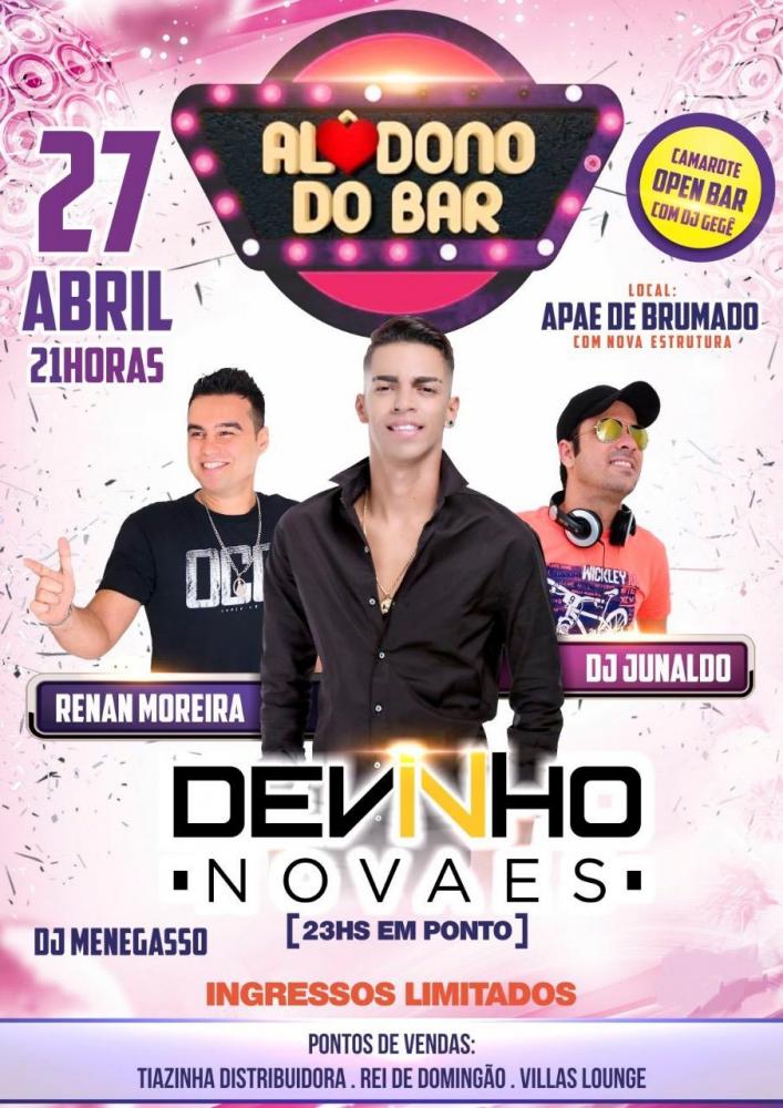 Liberada a venda de ingressos para o show de Deivinho Novais em Brumado
