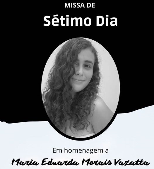 Missa de  7º dia de Maria Eduarda acontece sábado em Livramento