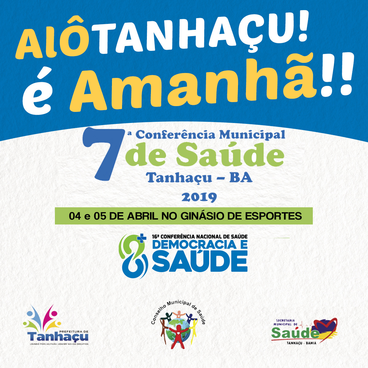 Secretaria de Saúde de Tanhaçu realizará a 7ª Conferência Municipal de Saúde do município; veja o vídeo