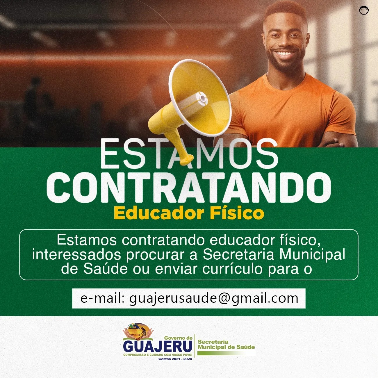 Governo de Guajeru está contratando Educador Físico