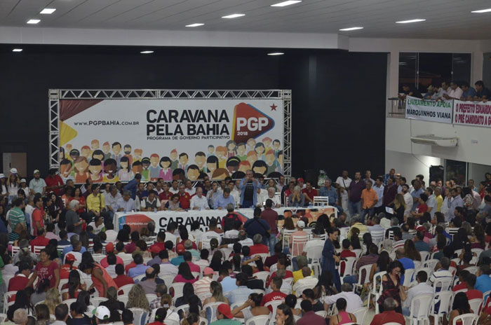 Prefeita de Aracatu participa da Caravana do PGP com Rui Costa em Brumado