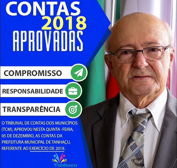 TCM aprova contas da Prefeitura de Tanhaçu, referente ao exercício de 2018