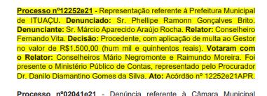 TCM julga procedentes as denúncias contra prefeito de Ituaçu referente a prestação de contas, gestor foi multado