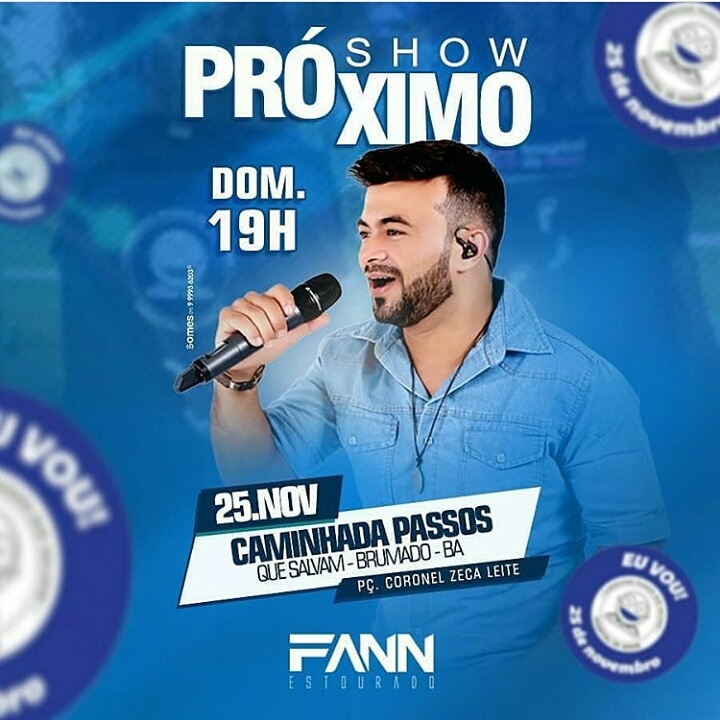 Caminhada Passos que Salvam em Brumado contará com show de Fann Estourado