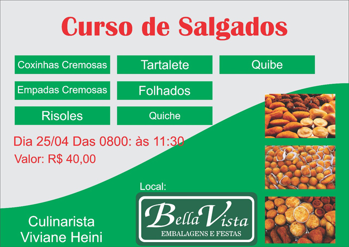 A Bella Vista Embalagens promoverá cursos de doces e salgados em Brumado; confira