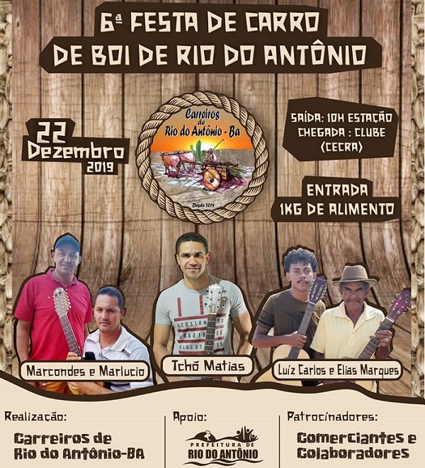 6ª Carreata de Carros de Boi será realizada em Rio do Antônio 