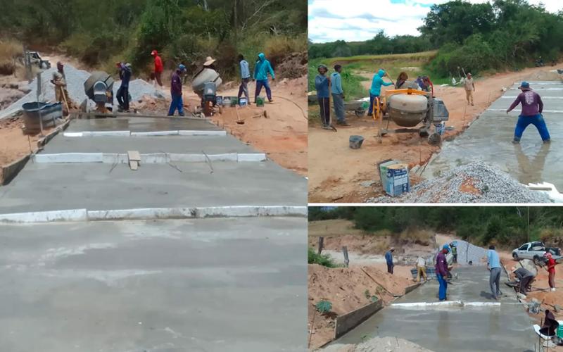 PREFEITURA DE ARACATU AVANÇA COM OBRAS DE PASSAGENS MOLHADAS NA ZONA RURAL