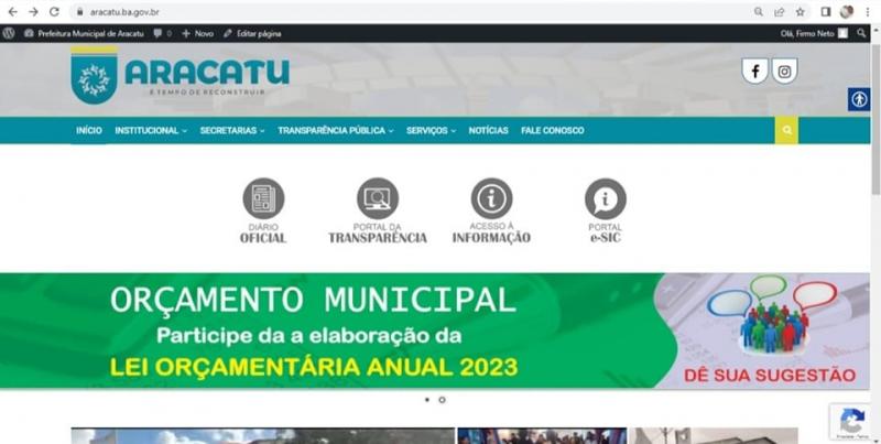 Prefeitura de Aracatu informa população sobre audiência pública para elaboração da Lei Orçamentária 2023
