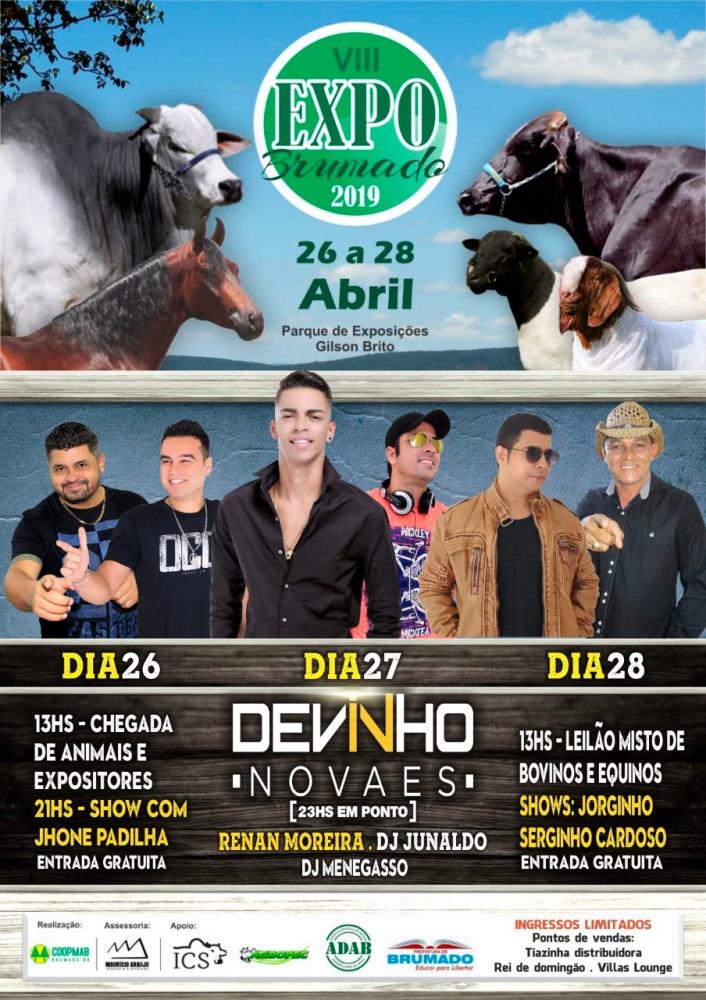 Show de Devinho Novaes na ExpoBrumafo promete ter recorde de público; confira as outras atrações