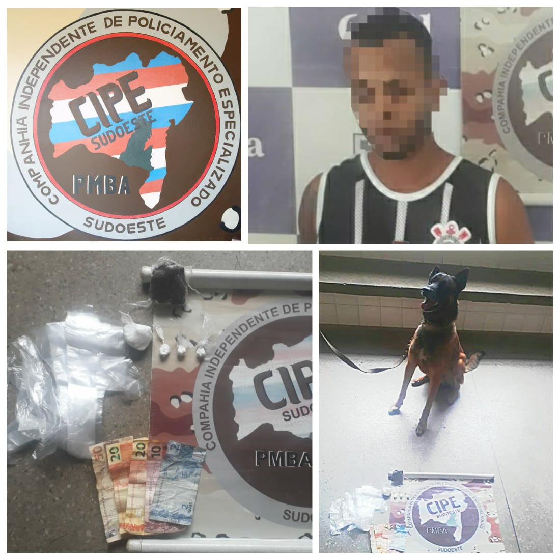 Brumado: Com ajuda de cão farejador, Polícia prende homem por tráfico de drogas no bairro São Félix