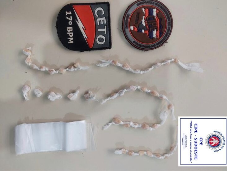 Cipe Sudoeste prende acusado de trafico de drogas em Guanambi