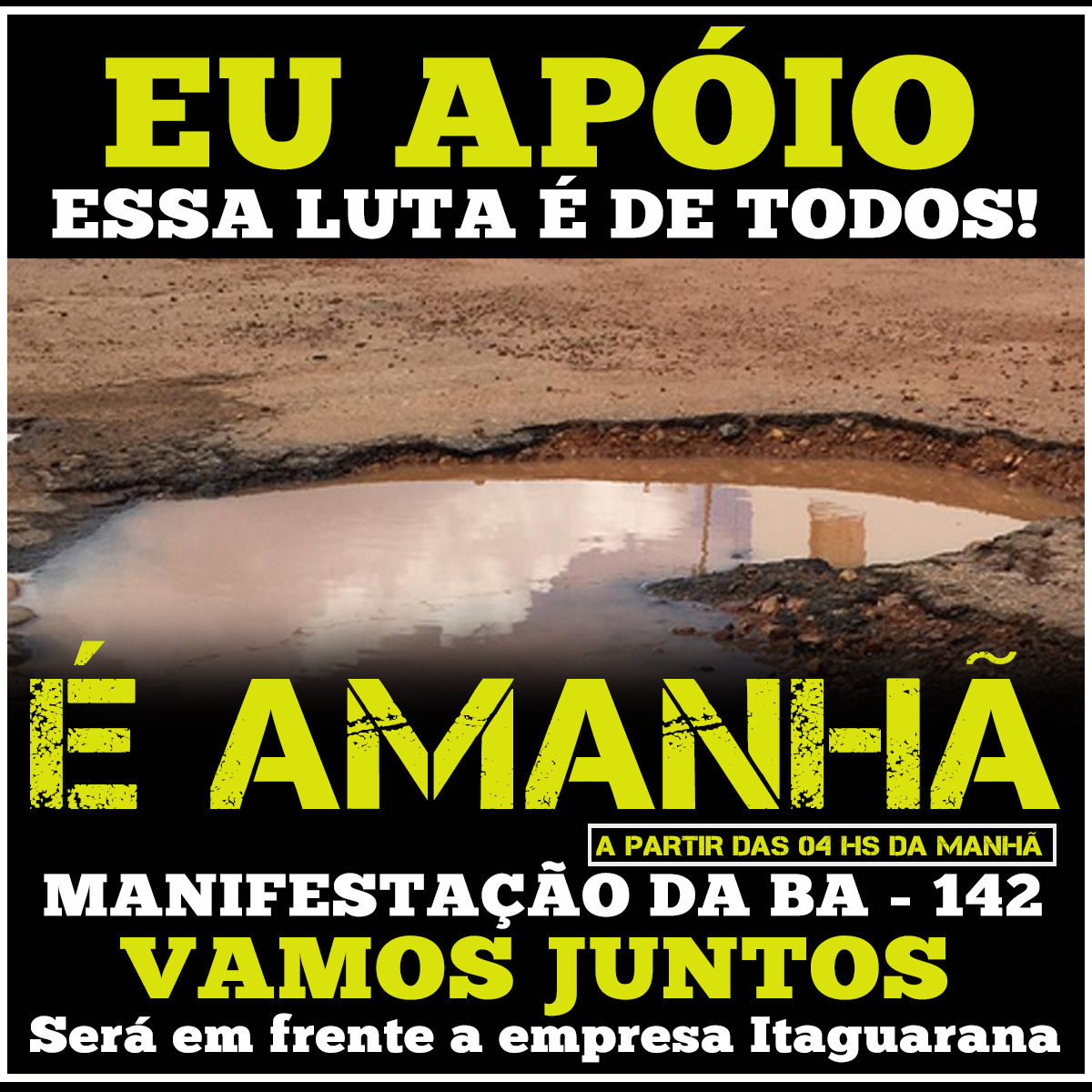 Trecho da ba-142, entre Tanhaçu e Ituaçu será bloqueado por manifestantes nesta segunda-feira  1°