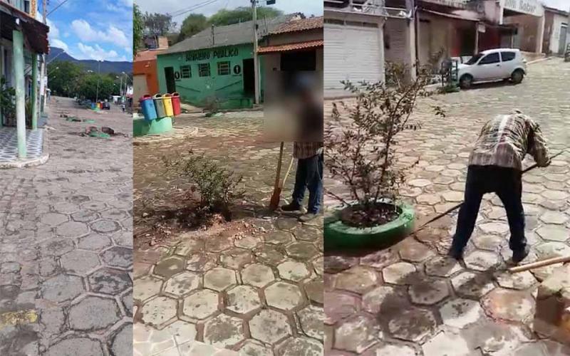 Prefeitura de Ituaçu ordena retirada de plantas da Gruta , projeto de arborização foi feito pelo ex-gestor