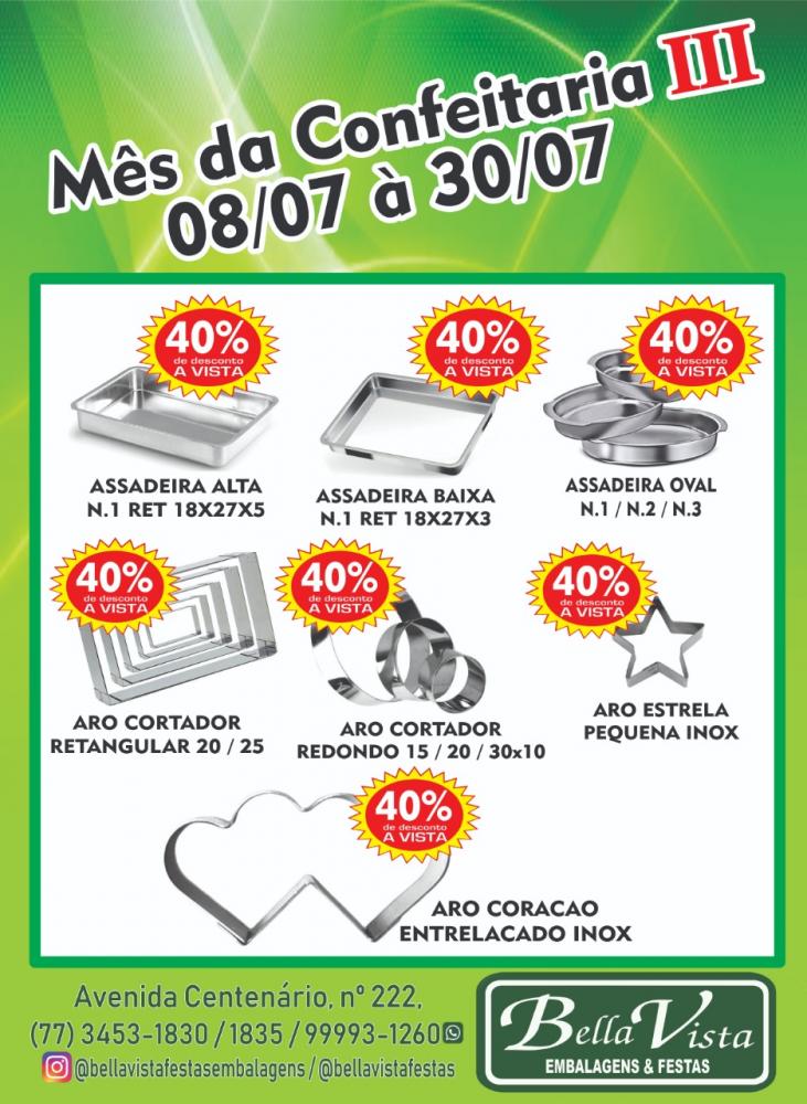 Confira as promoções para o mês da Confeitaria na Bella Vista Embalagens