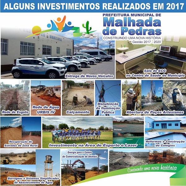 Prefeitura de Malhada de Pedras apresenta alguns de seus investimentos em 2017