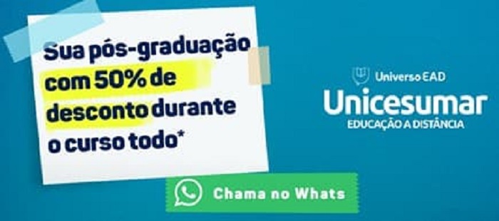 UniCesumar oferece Pós Graduação com 50% de desconto hoje (24) e amanhã (25); saiba mais