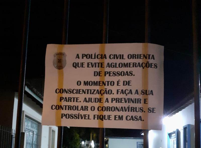Coronavírus : Visita na delegacia de Brumado é suspensa para evitar aglomeração