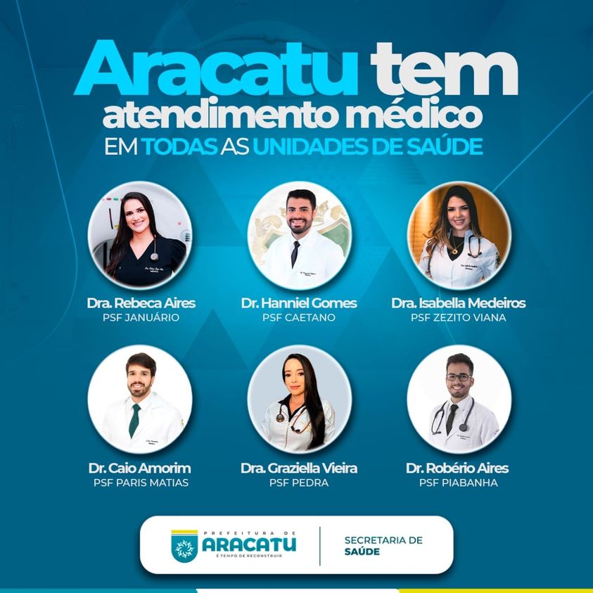 Aracatu conta com atendimento médico em todas as unidades de saúde