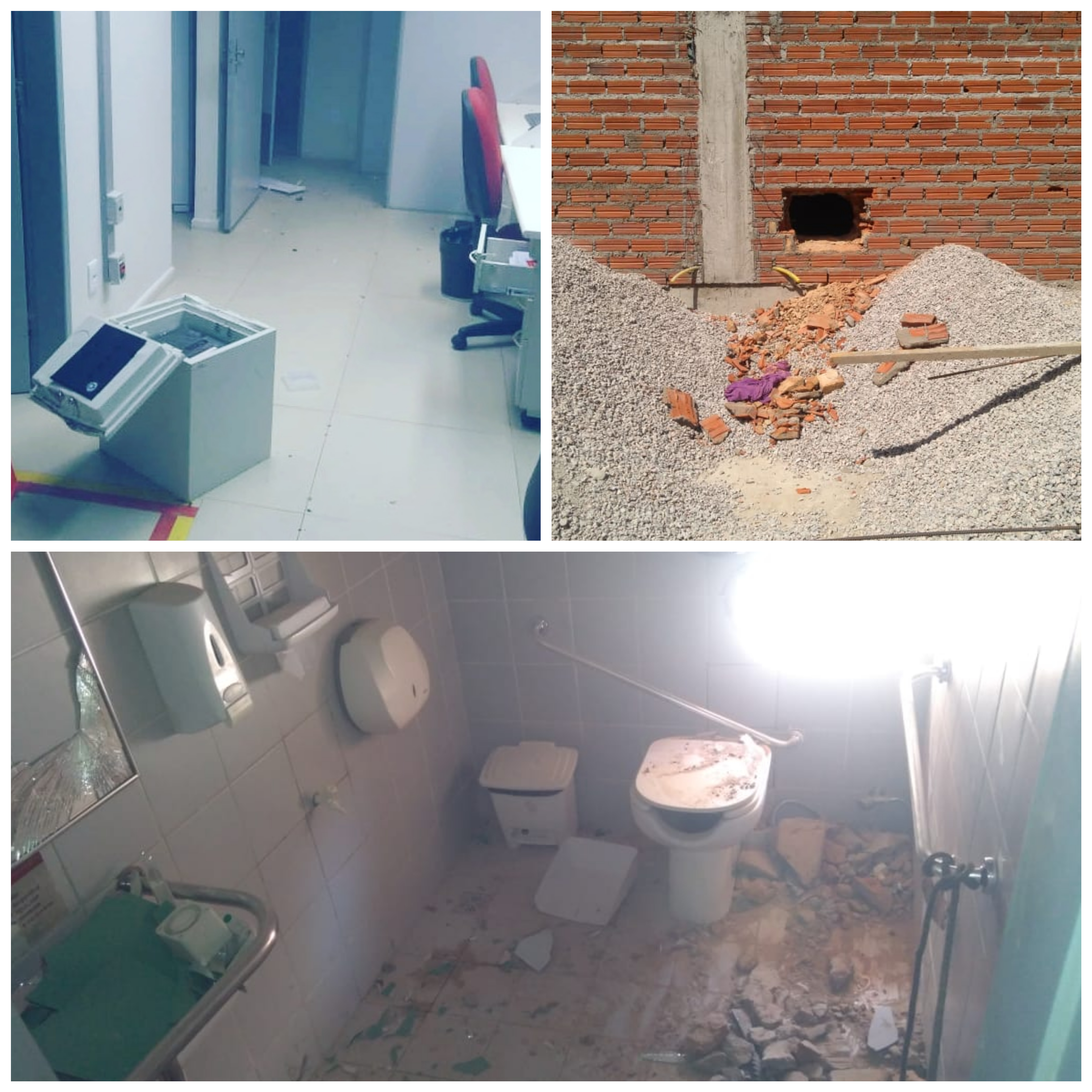 PM frustra furto ao Banco do Nordeste em Brumado; meliantes abriram buraco na parede para entrar na agência