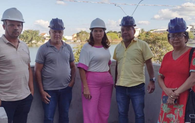 Aracatu: Prefeita Braulina acompanha de perto obra do NTE conquistada pelo governo federal