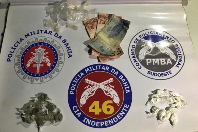 Homem é preso com drogas em Livramento de Nossa Senhora