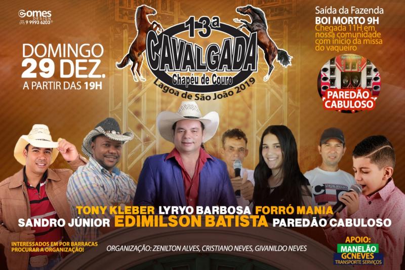 Vem aí, a 13ª Cavalgada Chapéu de Couro da Lagoa de São João