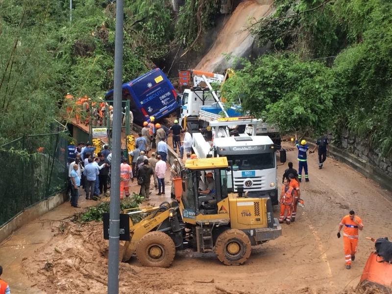 Chuva deixa 5 mortos, causa deslizamentos e quedas de árvores no Rio
