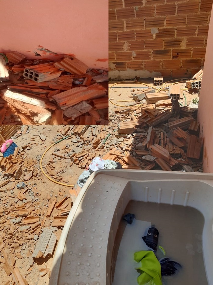 Livramento: Homem é detido por danificar residência do vizinho a pedradas no Bairro Benito Gama