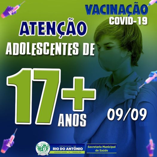 Vacinação em Rio do Antônio chega aos de 17 anos ou mais, nesta sexta tem continuidade